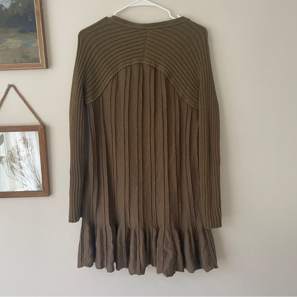 Free people Ribs and Ruffles tunic, olive green, size L - Picture 8 of 8